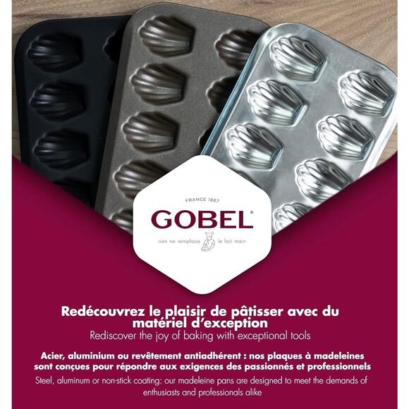 3 Madeleine Madeline Baking Sheets Molds Pan Made In France Traditional Pans - Picture 10 of 10